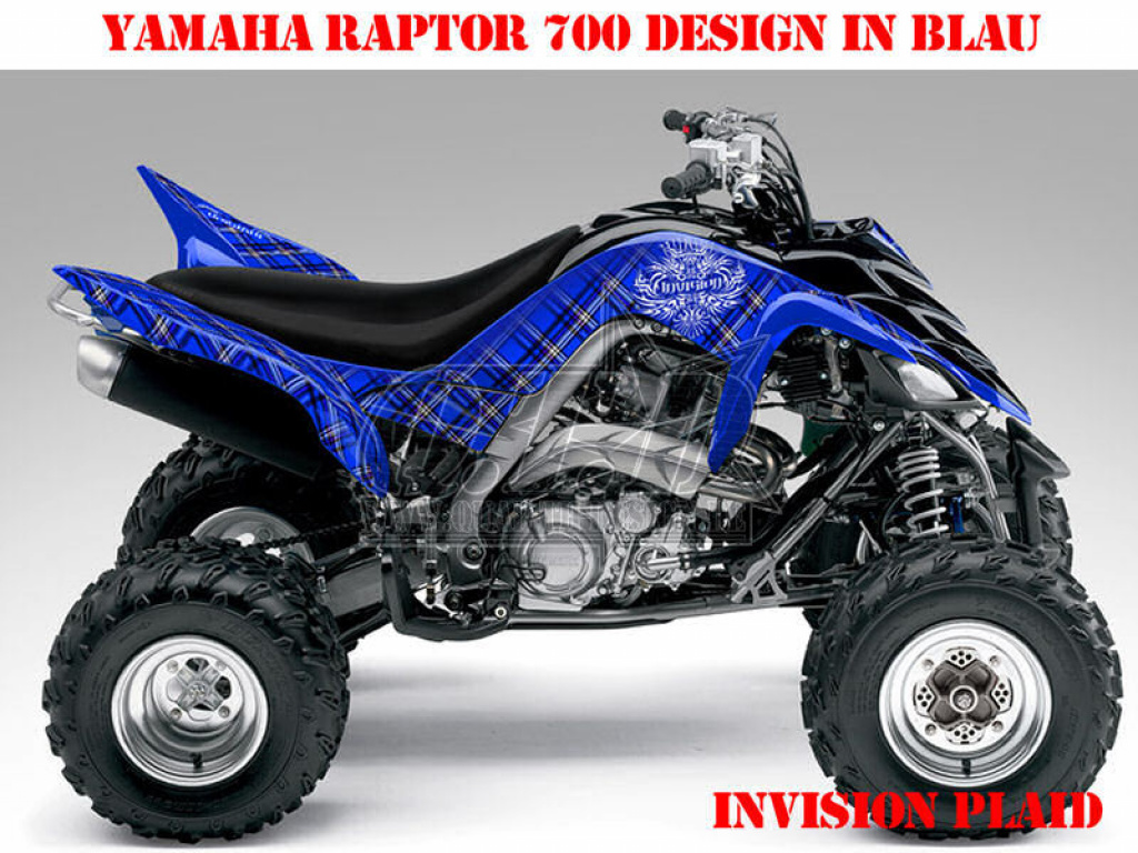 Invision Plaid Blau für Yamaha Raptor YFM 700 R 2006-2012